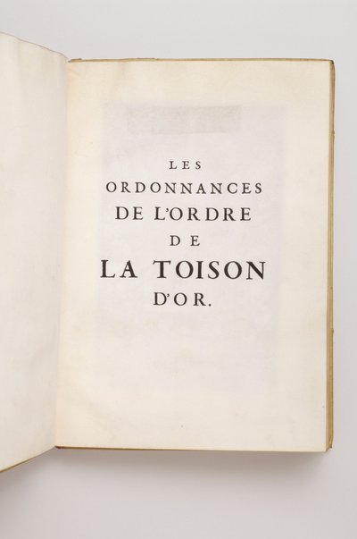 De verordeningen van de Orde van het Gulden Vlies die toebehoorden aan Philippe Sforza Visconti Doria, Markies van Caravaggio - 17e eeuw door Anonymous Anonymous