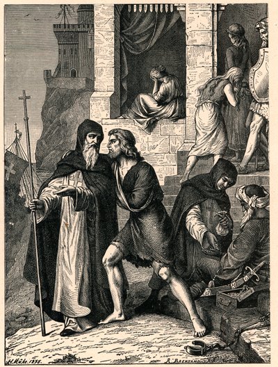 De verlossing van gevangenen door de Trinitariërs: de Orde van de Allerheiligste Drie-eenheid voor de Verlossing van Gevangenen, bekend als de Orde van de Trinitariërs of Mathurins, zorgt voor de verlossing van christenen die tot slaaf zijn gemaakt door de door Anonymous Anonymous