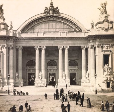 Wereldtentoonstelling van 1900 - Exposition Universelle de 1900 in Parijs: Entree van het Grand Palais - privécollectie door Anonymous Anonymous