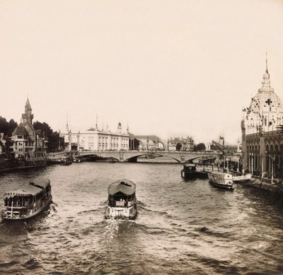 Wereldtentoonstelling van 1900 - Exposition Universelle de 1900 in Parijs: De brug van de Alma - privécollectie door Anonymous Anonymous