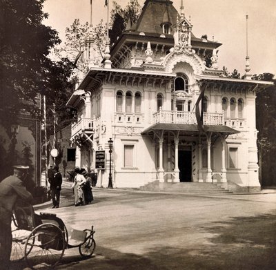 Wereldtentoonstelling van 1900 in Parijs: Paviljoen van de Zuid-Afrikaanse Republiek. Privécollectie door Anonymous Anonymous