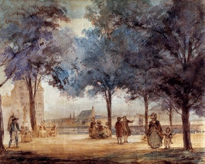 Uitzicht op het terras van de Tuilerieën in Parijs in 1786 door Anonymous Anonymous