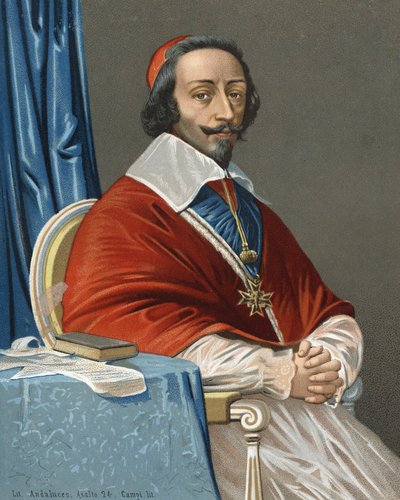 Portret van Armand Jean Du Plessis, Kardinaal door Richelieu Prélat en Franse staatsman (Parijs) door Anonymous Anonymous
