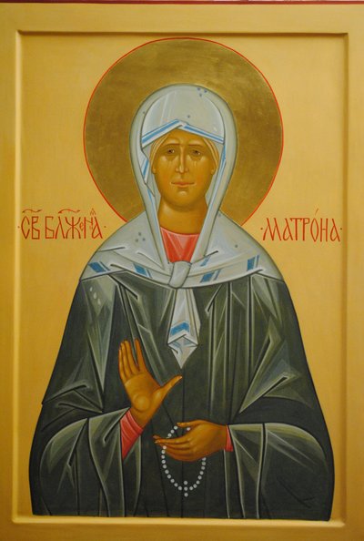 Sint Matrona van Moskou, 20e eeuw door Anonymous Russian icon painter