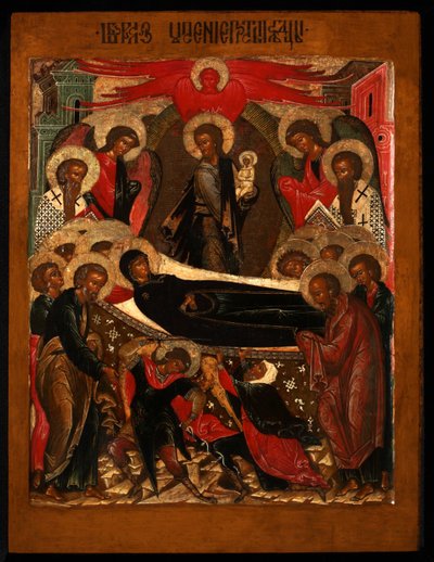 De ontslaping van de Maagd, 1640s door Anonymous Russian icon painter