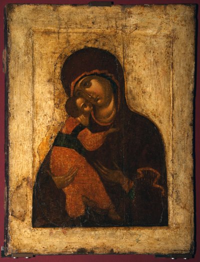 De Maagd van Vladimir, laatste kwart van de 15e eeuw door Anonymous Russian icon painter