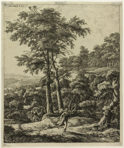 Apollo en Daphne door Anthonie Waterloo