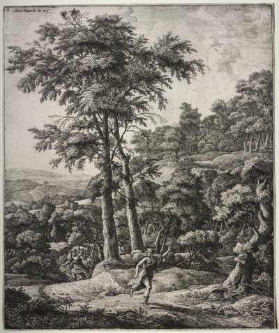 Apollo en Daphne door Anthonie Waterloo