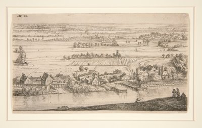 Het dorp aan de rand van het kanaal door Anthonie Waterloo