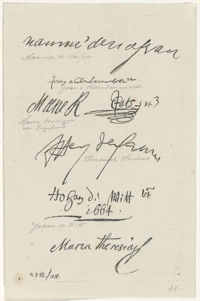 Verschillende facsimile