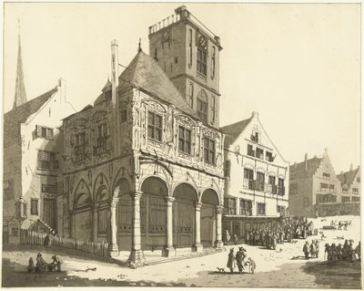 Het Oude Stadhuis van Amsterdam door Anthonie van den Bos