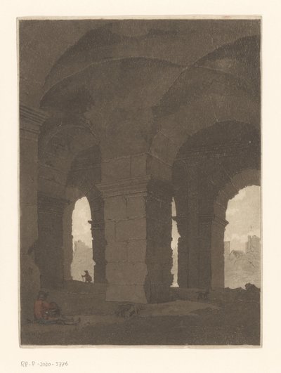Onder de bogen van het Colosseum door Anthonie van den Bos