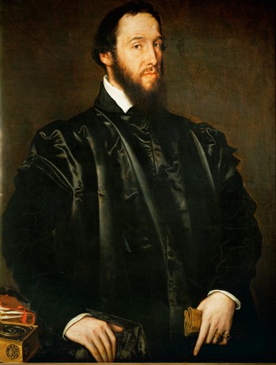 Antoine Perrenot de Granvella, kardinaal, minister-president van Margaretha van Parma, gouverneur van de Nederlanden ... (olieverf op eikenhout) door Anthonis van Dashorst (c.1519-1576/77) Mor