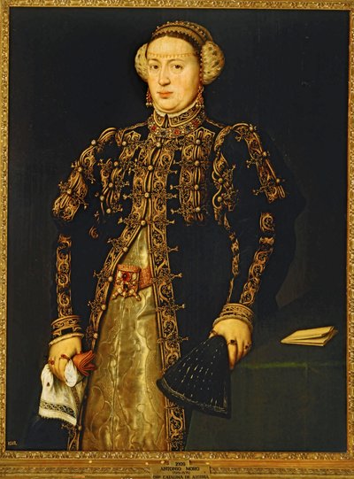 Catharina van Oostenrijk, vrouw van John III van Portugal ... door Anthonis van Dashorst (c.1519-1576/77) Mor
