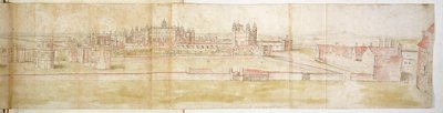 Hampton Court Palace vanuit het noorden, ca. 1544 door Anthonis van den Wyngaerde