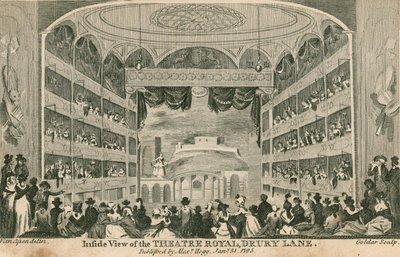 Binnenaanzicht van het Theatre Royal, Drury Lane, Londen door Anthony van Assen