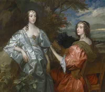 Katherine, gravin van Chesterfield, en Lucy, gravin van Huntingdon door Anthony van Dyck