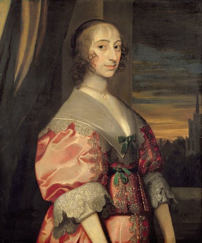 Lady Hoghton, vrouw van de eerste baronet, 17e eeuw door Anthony van Dyck