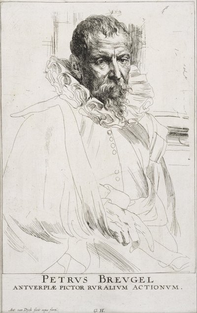 Pieter Brueghel door Anthony van Dyck
