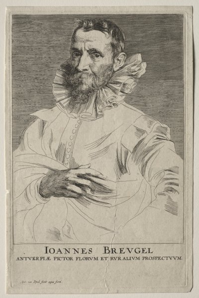 Portret van Jan Brueghel door Anthony van Dyck