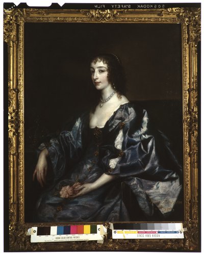 Koningin Henrietta Maria van Engeland, ca. 1636-38 door Anthony van Dyck