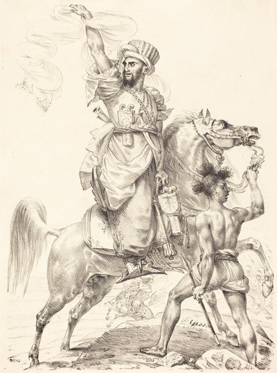 Het opperhoofd van de mammelukken te paard door Antoine-Jean Gros