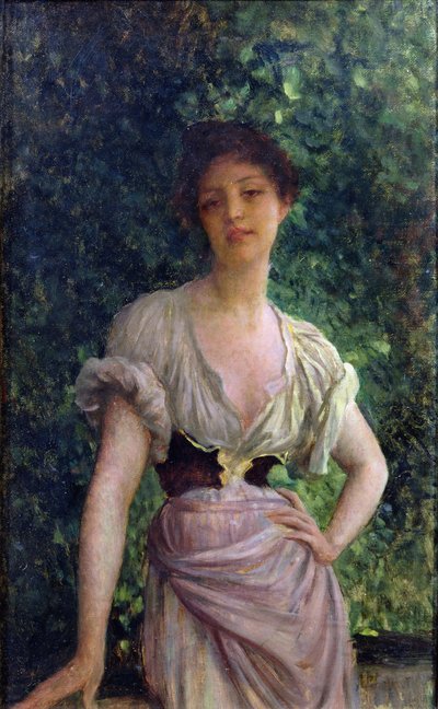 De Wasvrouw door Antoine Auguste Ernest Herbert or Hebert