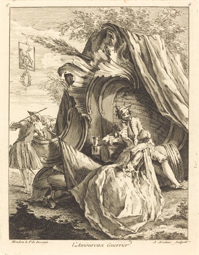 De verliefde krijger, 1736 door Antoine Aveline