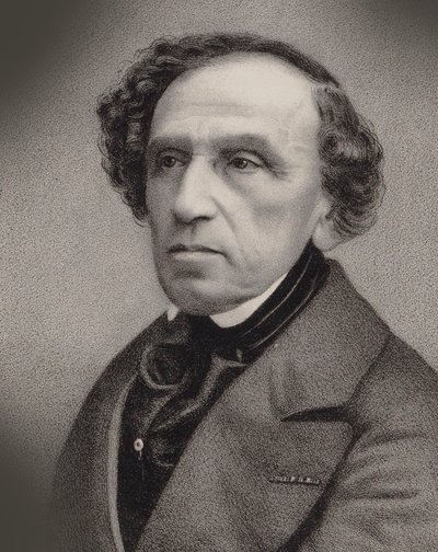 Portret van de componist Giacomo Meyerbeer 1791-1864, 1860 door Antoine Barbizet