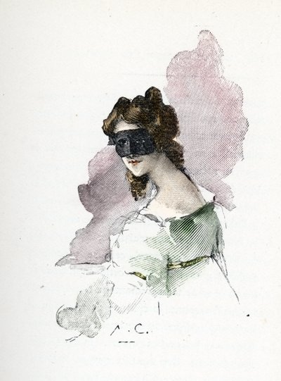Portret van een mysterieuze minnares van Napoleon I, circa 1803, bijgenaamd de dame van Saint-Cloud door Antoine Calbet