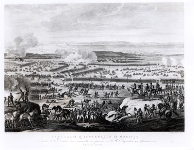 De slag bij Austerlitz in Moravië, 2 december 1805, gegraveerd door Antonio Verico (ca. 1775) door Antoine Charles Horace Vernet