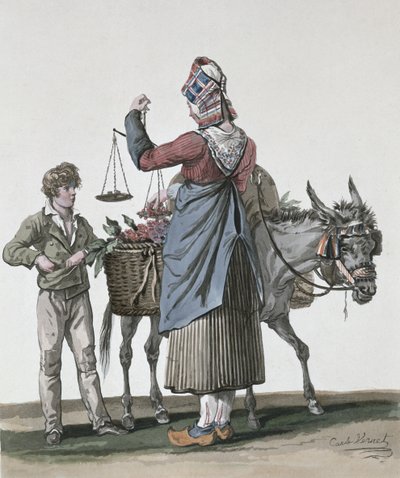 De Kersenverkoper door Antoine Charles Horace Vernet