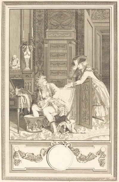 Het Voetenbad door Antoine Cosme Giraud after Antoine Borel