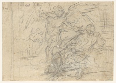 Petrus in de gevangenis door de engel bezocht (?) door Antoine Coypel