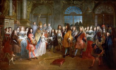 Huwelijk van Lodewijk van Frankrijk, hertog van Bourgondië, en Marie Adelaide van Savoye, 7 december 1697 door Antoine Dieu
