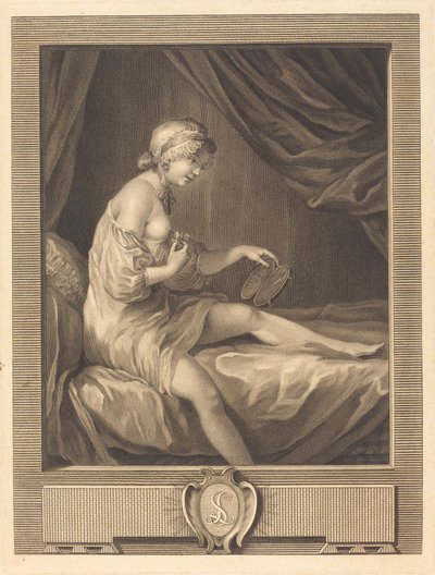 De Vergelijking van de Rozenknop door Antoine Francois Dennel after Gabriel Jacques de Saint Aubin