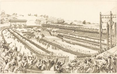 Federatie Generaal van Fransen op het Champ de Mars op 14 juli 1790 door Antoine Jean Duclos after Charles Monnet