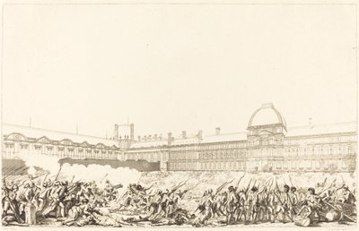 De dag van 10 augustus 1792 door Antoine Jean Duclos after Charles Monnet