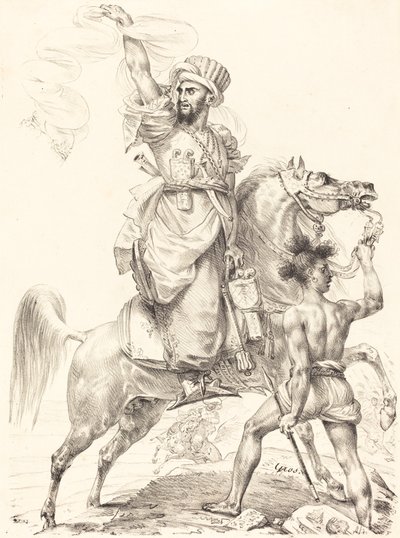 De Leider van de Mamelukken te Paard door Antoine Jean Gros