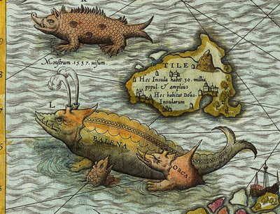 Detail van Een Kaart van de Zee (Carta marina) door Olaus Magnus door Antoine Lafrery