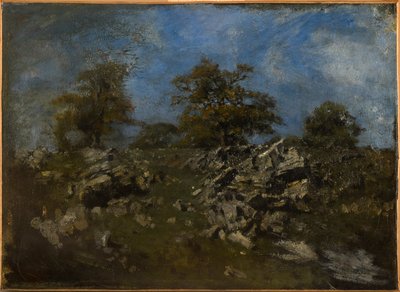 Landschap met rots door Antoine Louis Barye