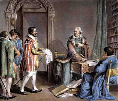 Jean Hennuyer, Bisschop van Lisieux, Redt de Levens van de Hugenoten in zijn Bisdom, gegraveerd door Roger door Antoine Louis Francois (after) Sergent Marceau