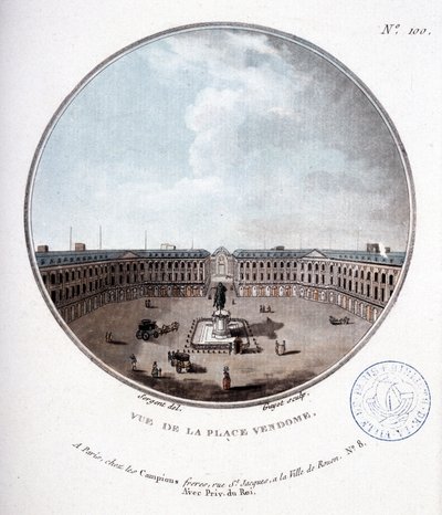 Uitzicht op Place Vendôme - in 