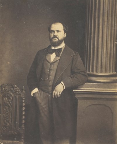 Zonder titel man staand, en face, 1855-1869 door Antoine Samuel Adam Salomon