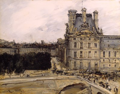 Een Hoek van het Louvre door Antoine Vollon