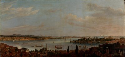 Panoramisch uitzicht op Istanbul, tweede helft van de 18e eeuw door Antoine de Favray