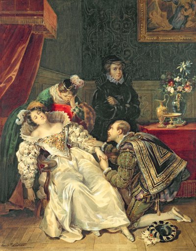 Mary Queen of Scots (1542-87) door Antoinette Cecile Hortense Lescot Haudebourt