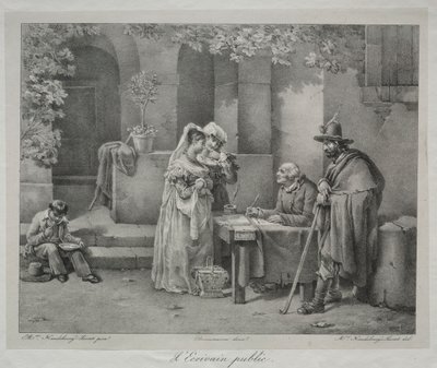 De Openbare Schrijver door Antoinette Cecile Hortense Lescot Haudebourt