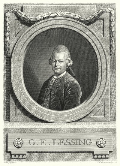 Gotthold Ephraim Lessing, Duitse Verlichting; filosoof, schrijver en dramaturg door Anton (after) Graff