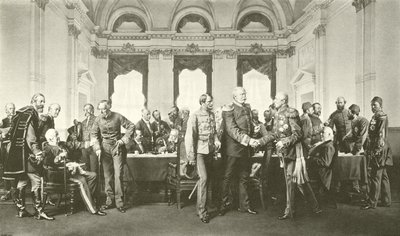 De Berlijnse Conferentie (gravure) door Anton Alexander von Werner